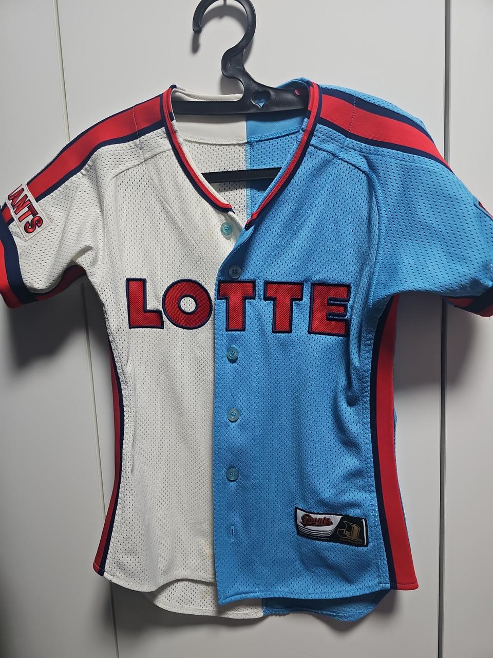 롯데자이언츠 네포스 레트로 올드 반반 하프 유니폼 9호 유니폼 팝니다 황