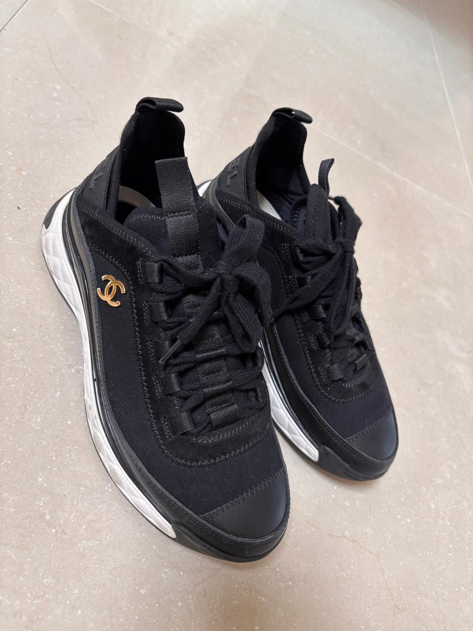 샤넬 믹스드파이버 스니커즈 블랙