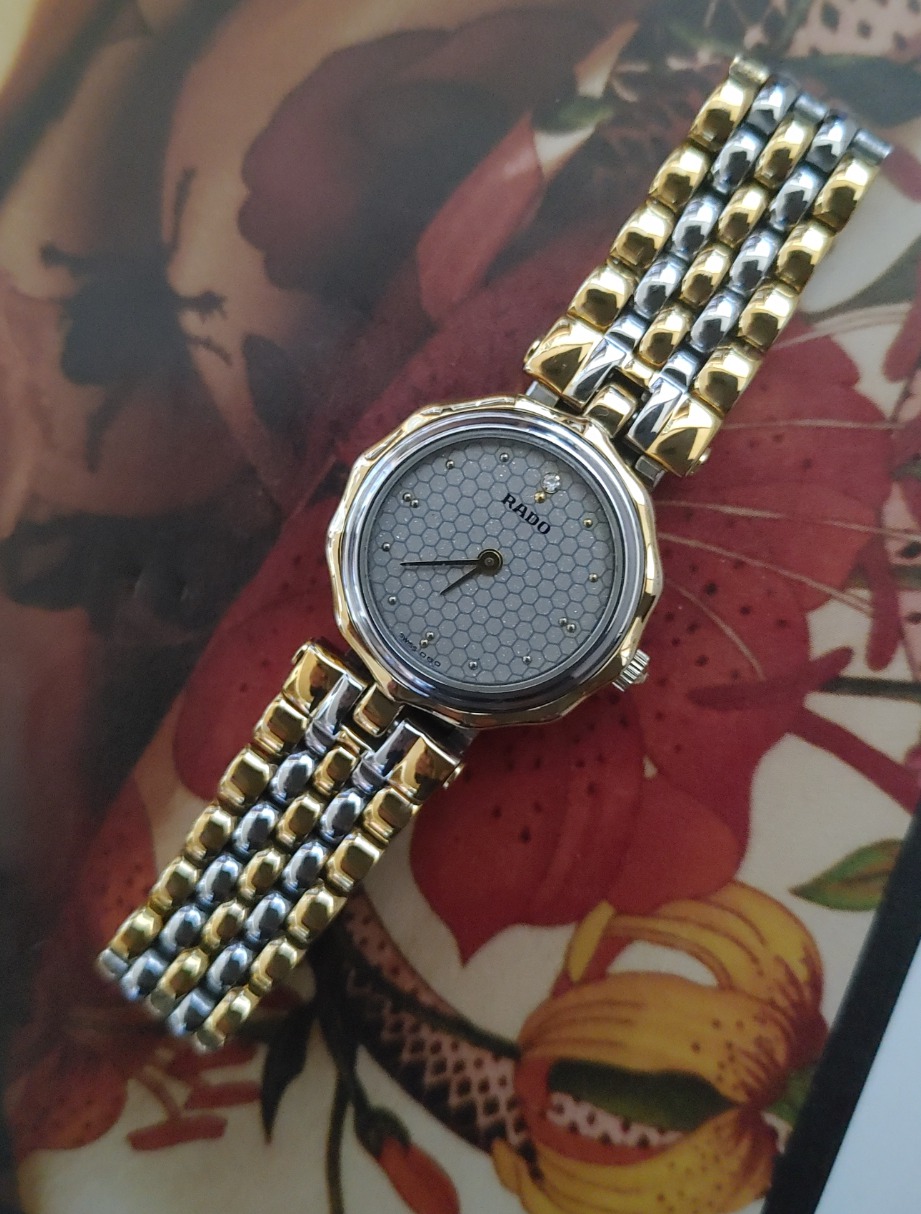 라도 콤비 여성용메탈시계