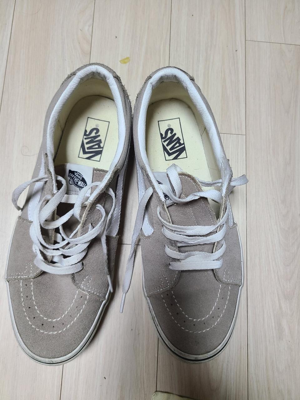 반스 스웨이드 캔버스 스케이트 로우샌드