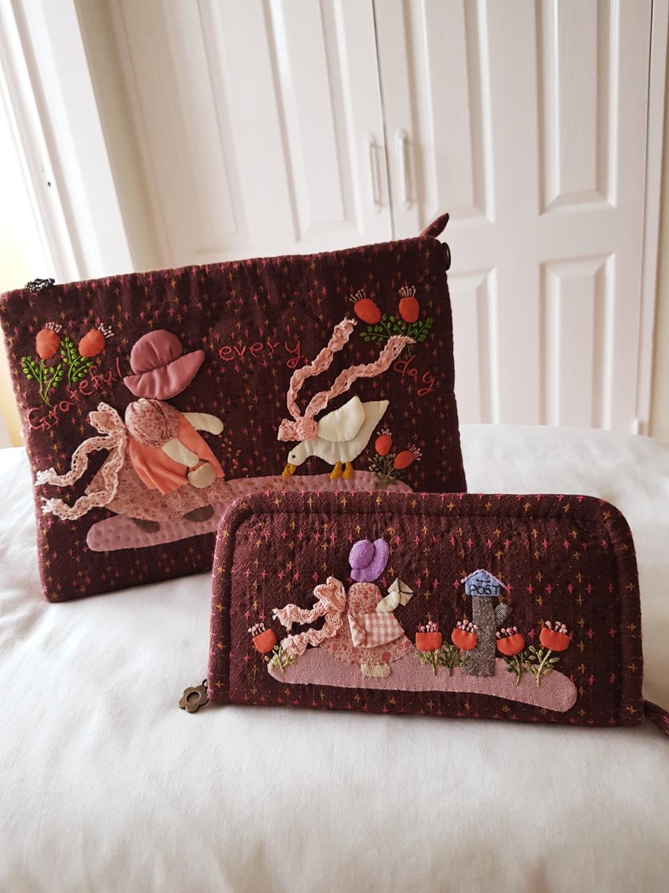 퀼트선보넷 보넷걸 장지갑