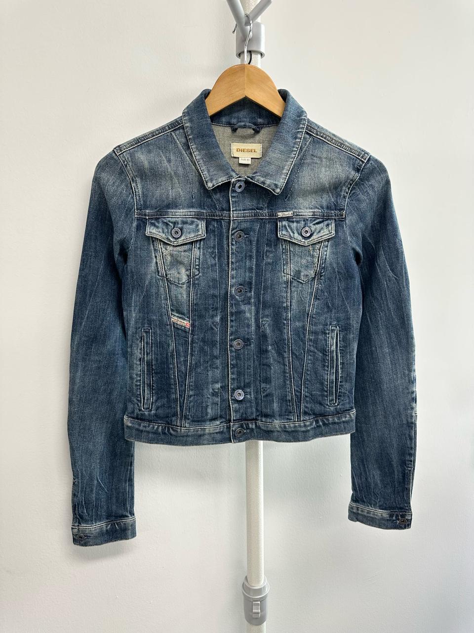 디젤 워싱 데미지 데님 청자켓