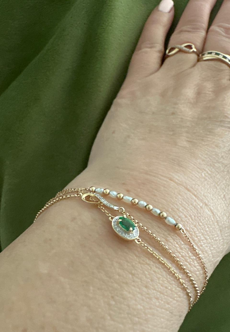 착샷있어요 새상품 14k금 팔지