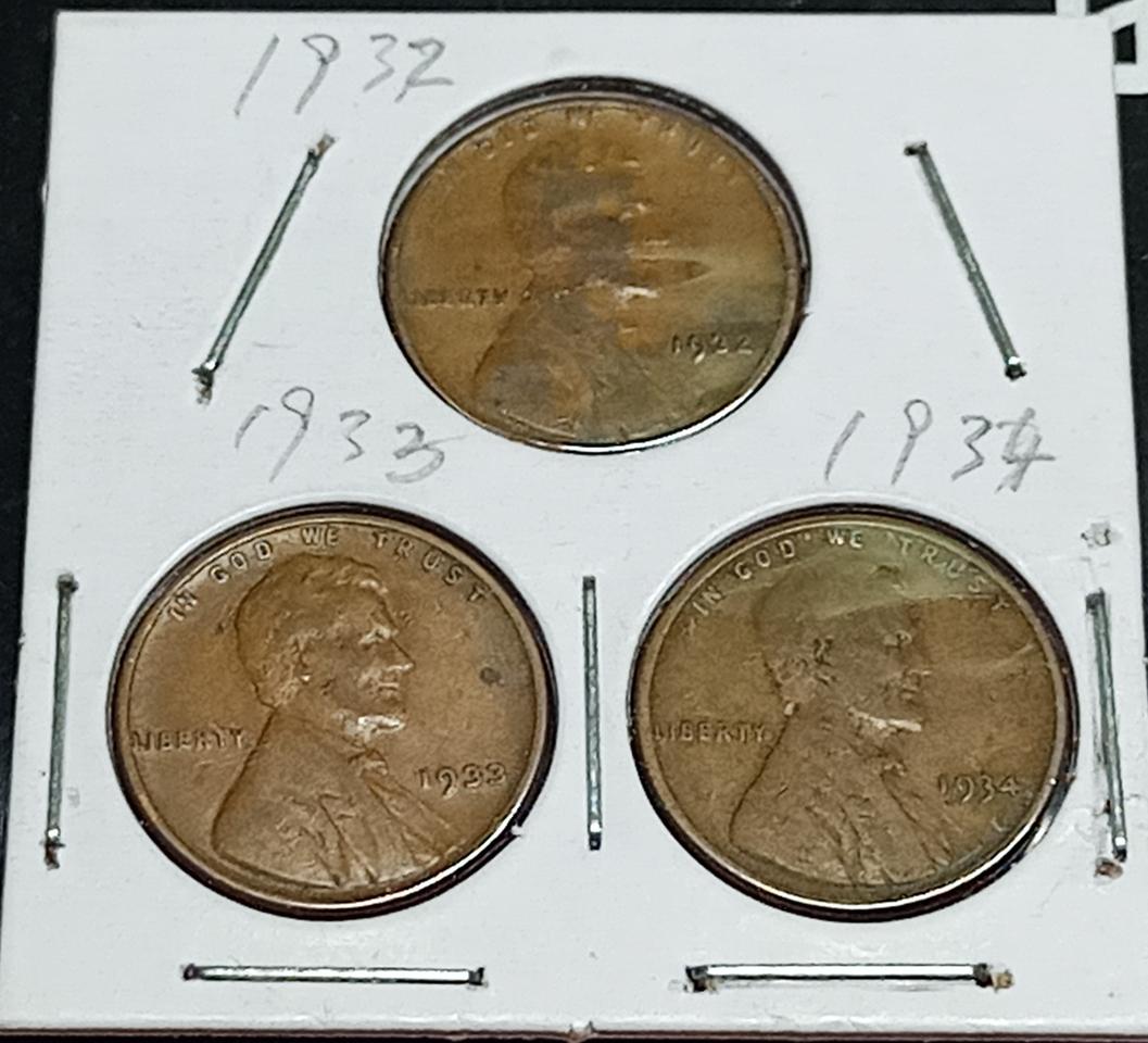 링컨 1센트(1932년, 1933년, 1934년 밀 페니)