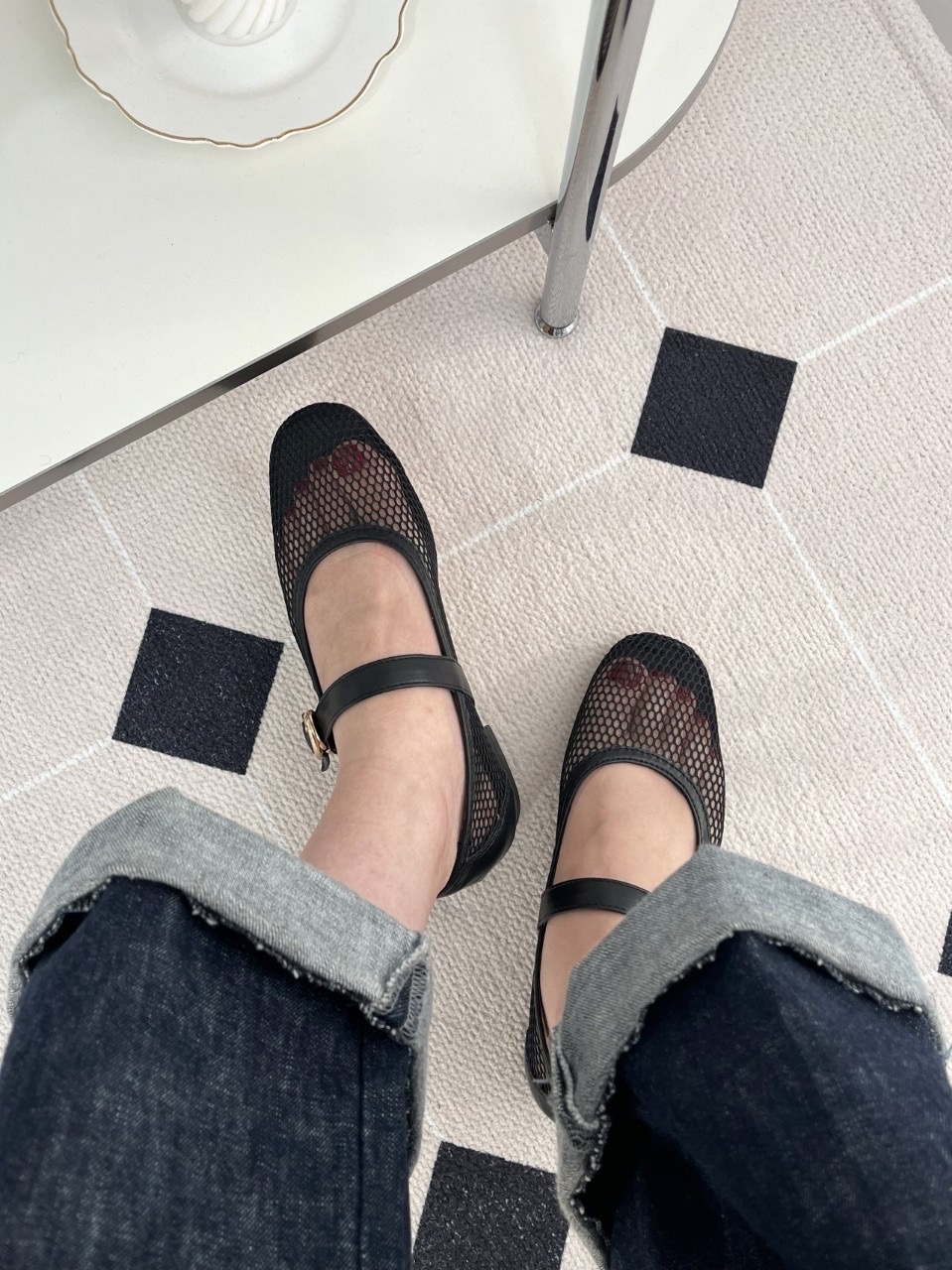 망사,메쉬,버클,메리제인,단화,플랫슈즈,235,245,무료배송