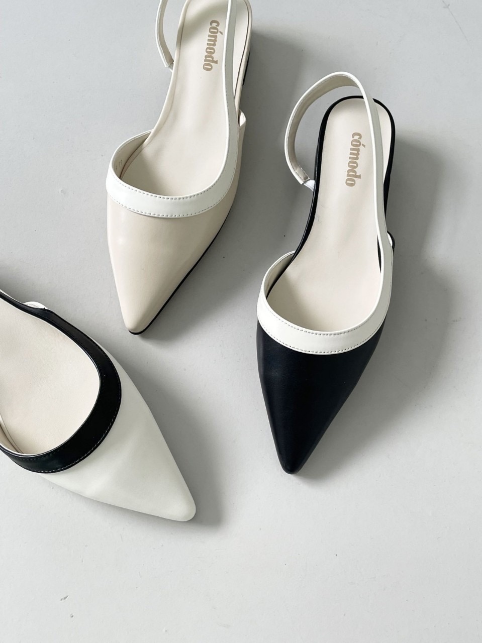 슬링백,플랫슈즈,배색,라인이쁨,235,245,250,무료배송