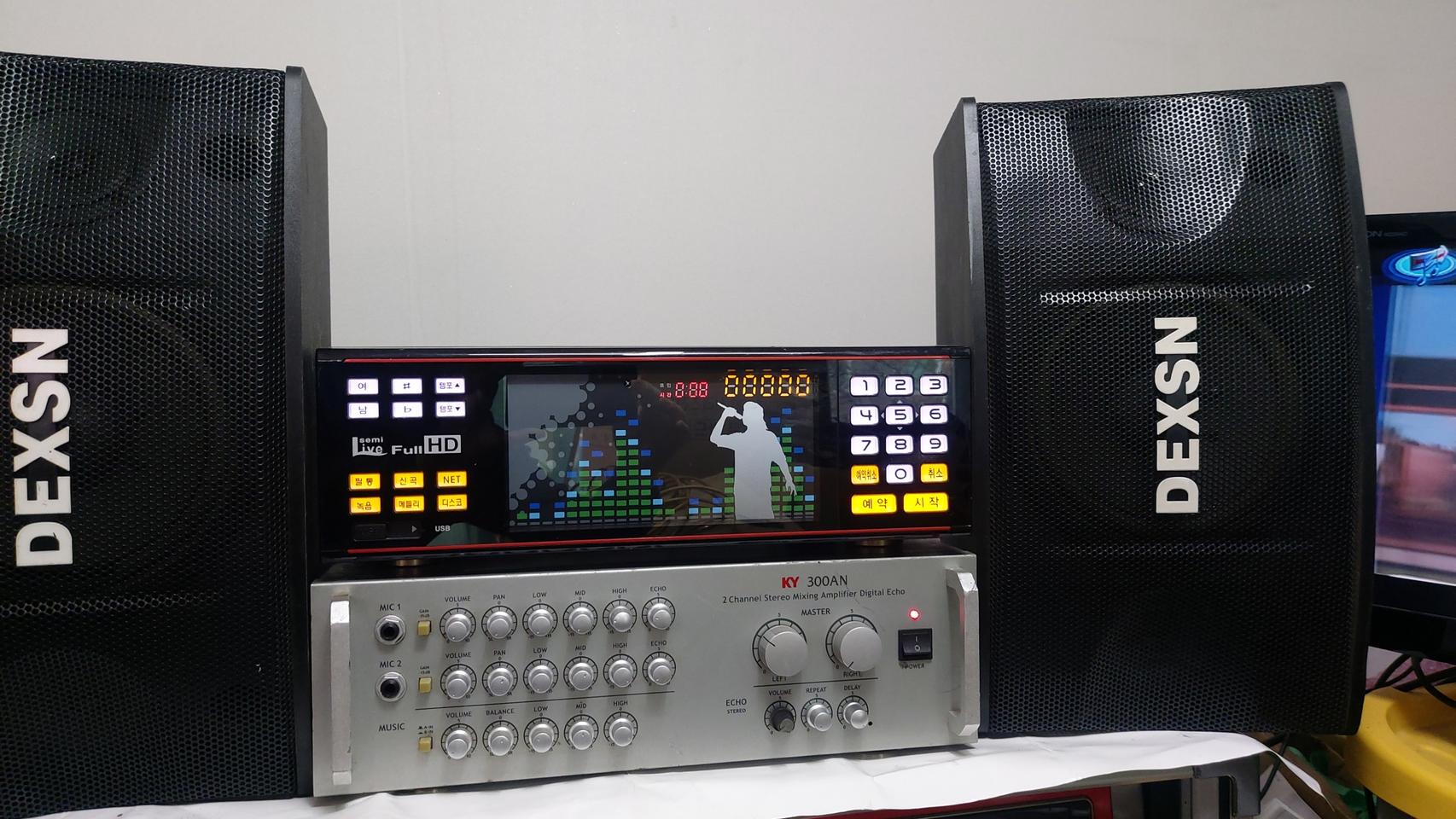 노래방기금영반주기셋트앰프스피커