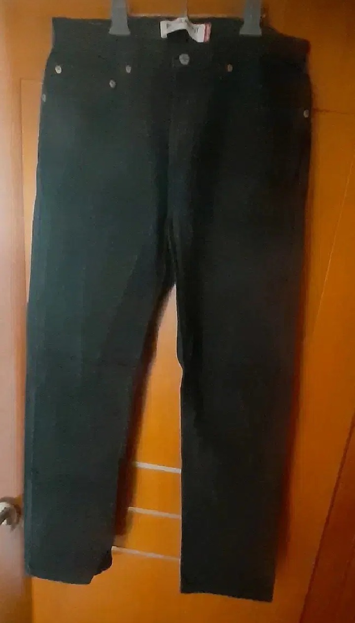 (33-32) 90s 빈티지 리바이스 505 블랙 흑청 데님 팬츠