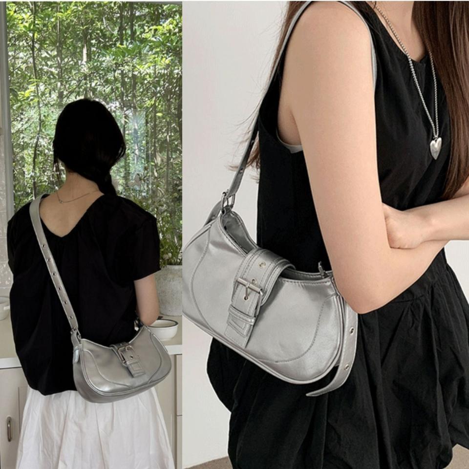 벨트 버클 가죽 실버 미니백 크로스백 숄더백 가방