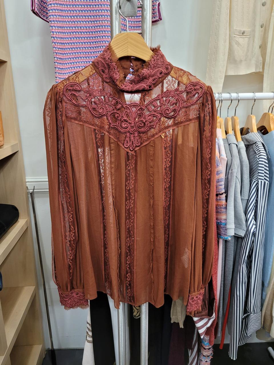 제시뉴욕 시스루 레이스 블라우스(66)