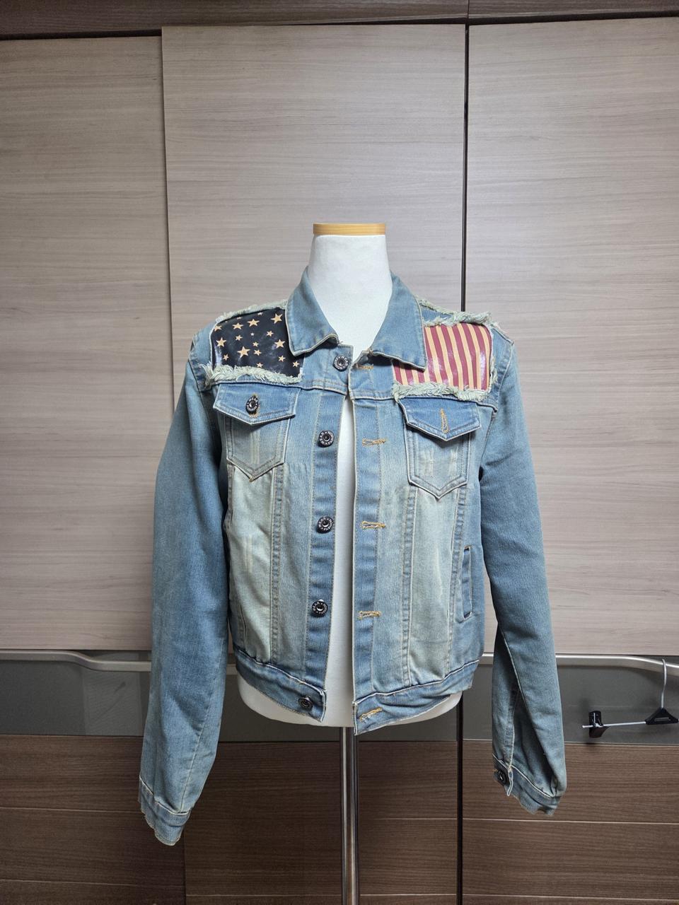 스판 청자켓/55~66반