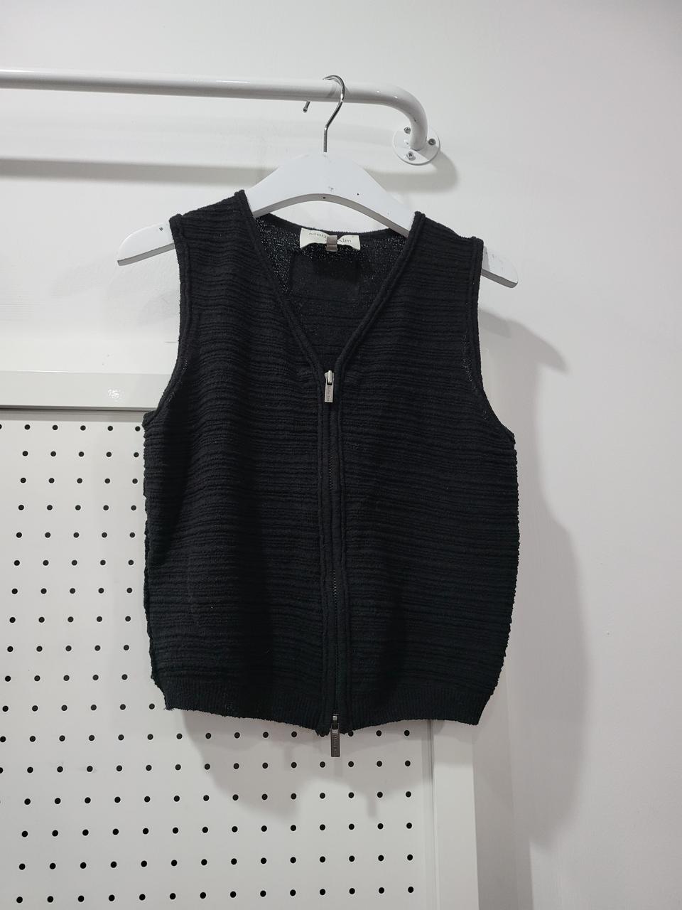 마뗑킴 여성 부클 니트 집업 베스트