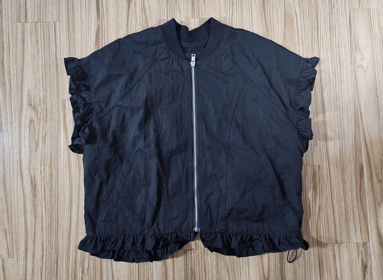 프릴 집업 조끼