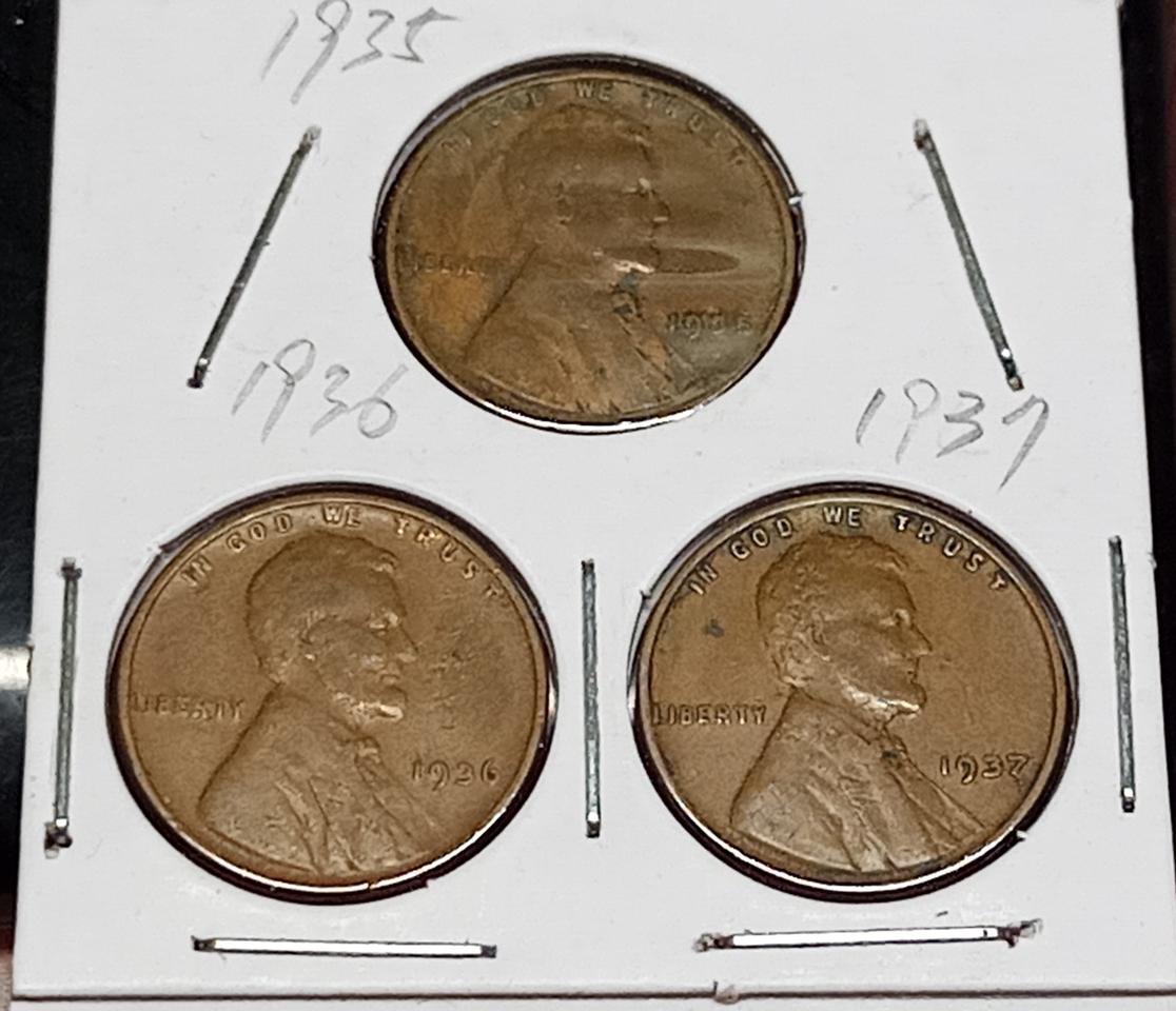 링컨 1센트(1935년, 1936년, 1937년 밀 페니)
