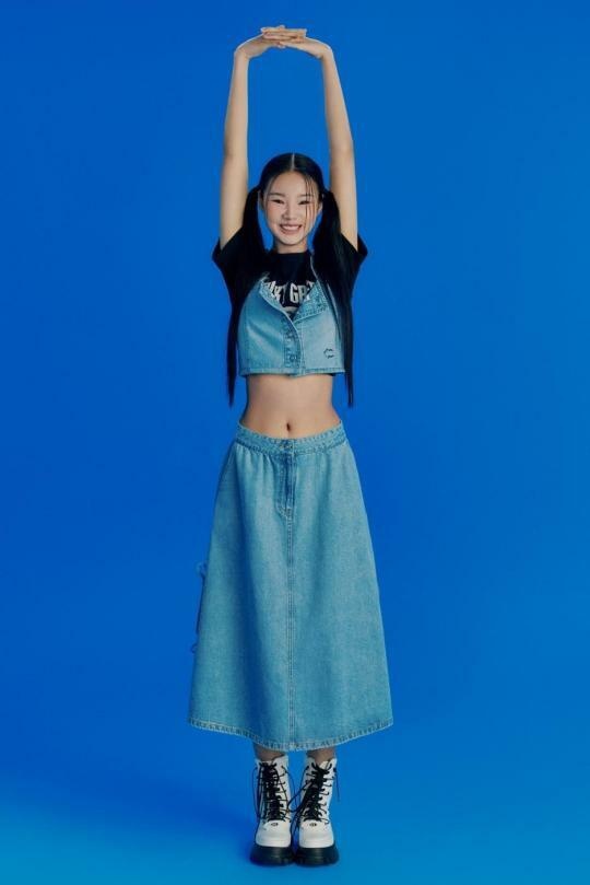 럭키슈에뜨 리본데님 스커트