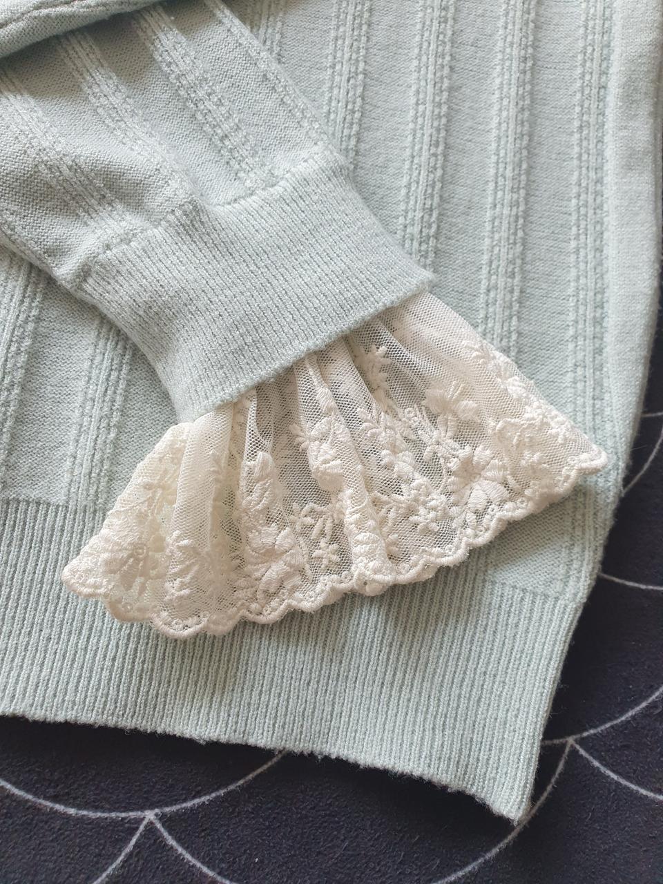 소매 레이스 봄니트