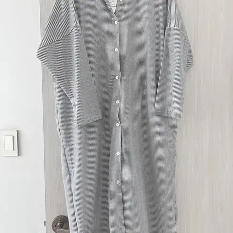 린넨 셔츠 롱원피스 새상품