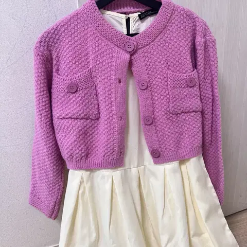 나시원피스 크롭니트가디건