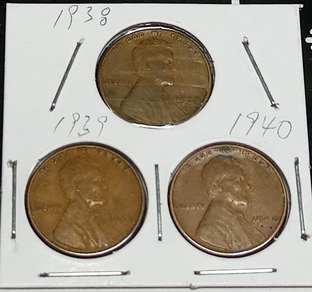 링컨 1센트(1938년, 1939년, 1940년 밀 페니)
