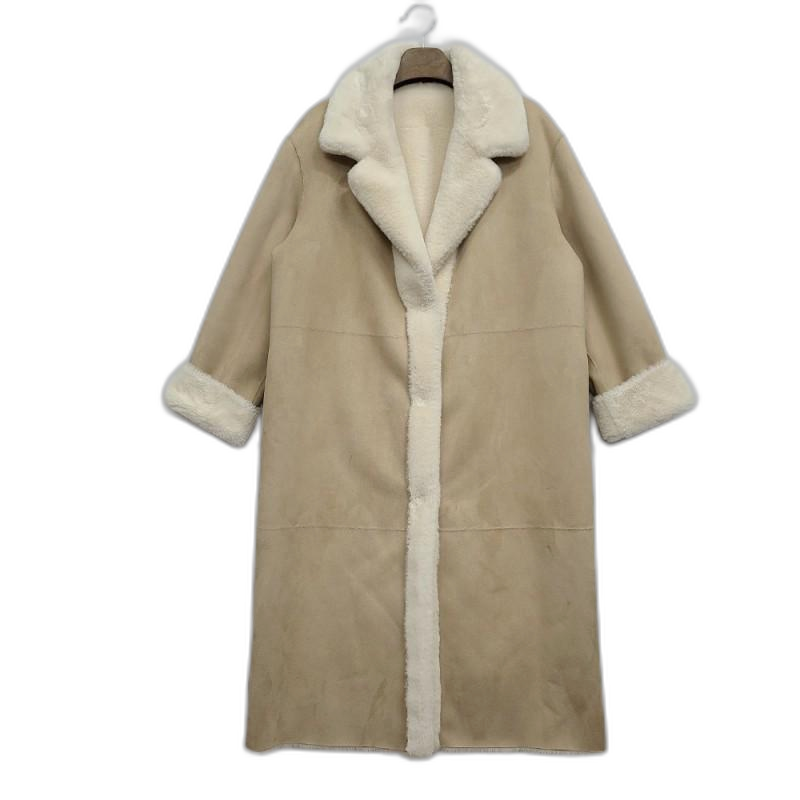 더아이잗/85/양면/무스탕 페이크퍼 코트//구제나라앨리스