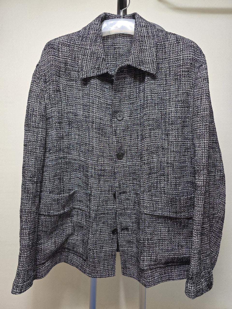 솔리드옴므 24fw 오버핏 트위드 셔츠 정품