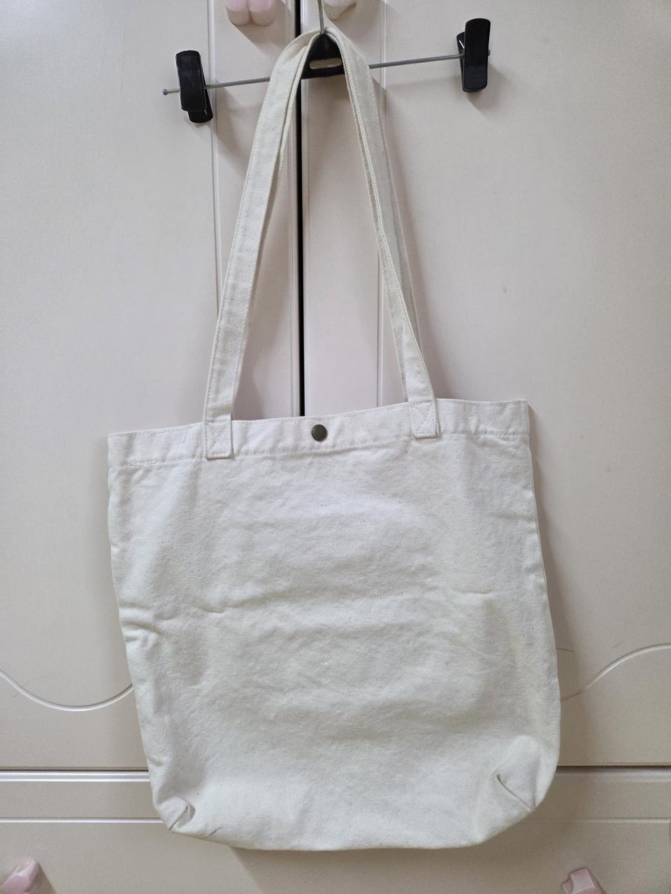 코튼 에코백 숄더백 아이보리색상