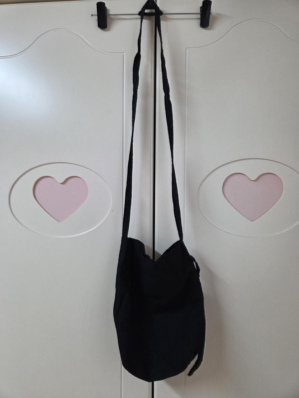 여성 코튼 미니사이즈 크로스백 블랙색상