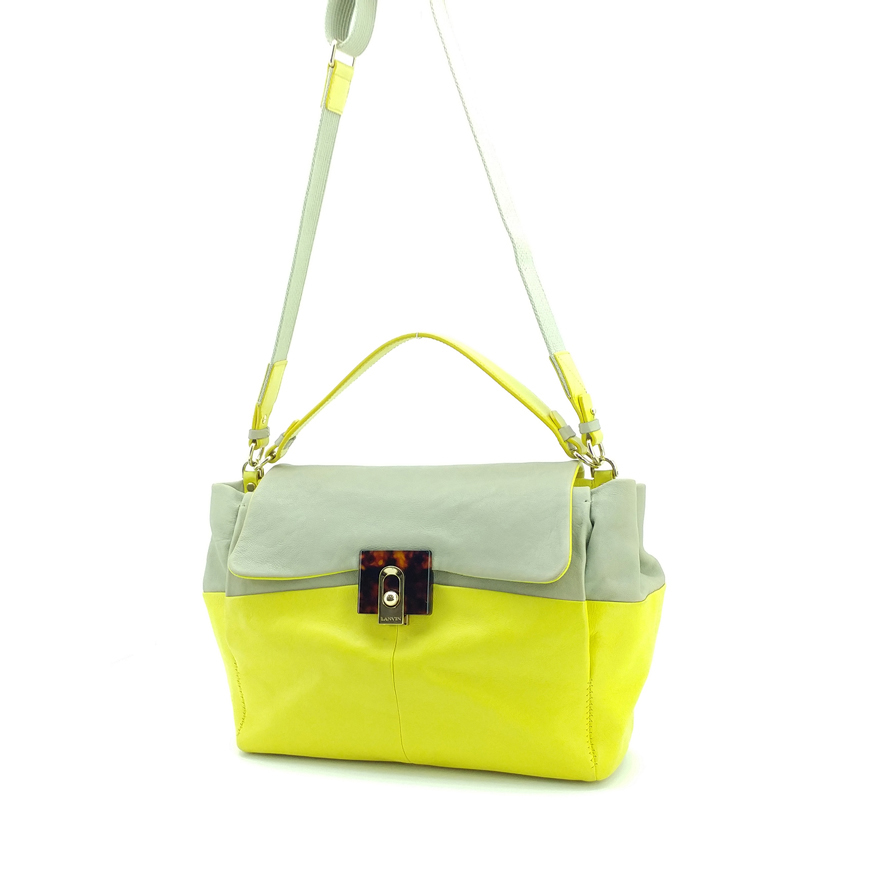 [정품] 랑방 플랩 빈티지 여성 가죽 숄더백