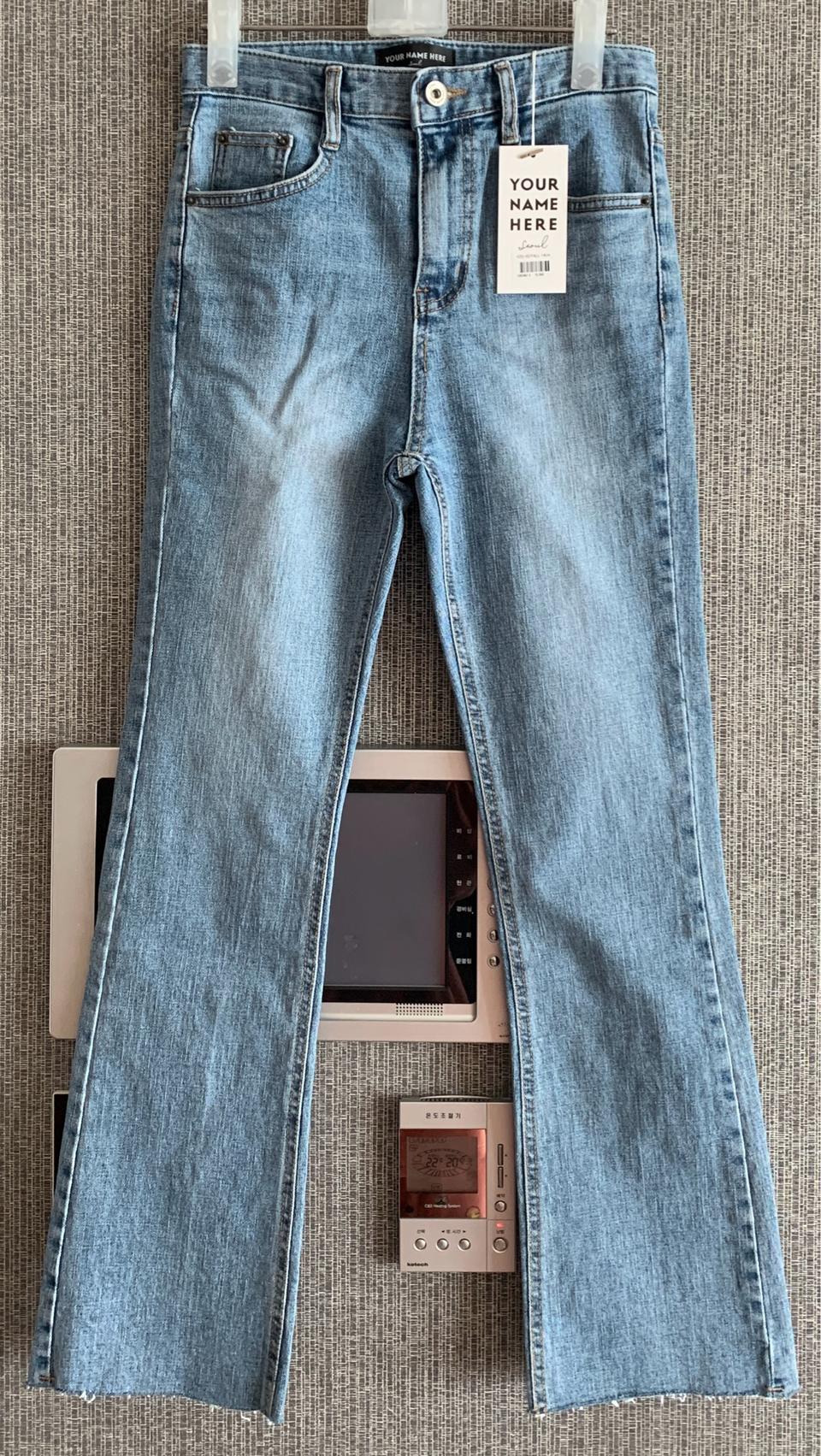 [새상품] 유네미 유진이 청바지 연청 부츠컷 데님 팬츠 택포함 S사이즈