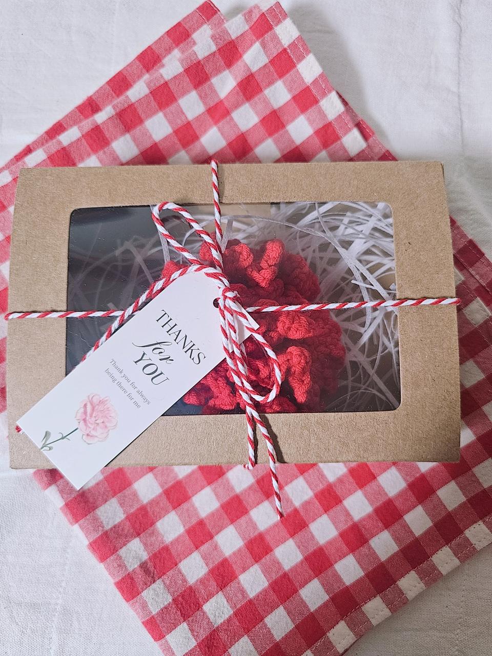 손뜨개 카네이션 키링