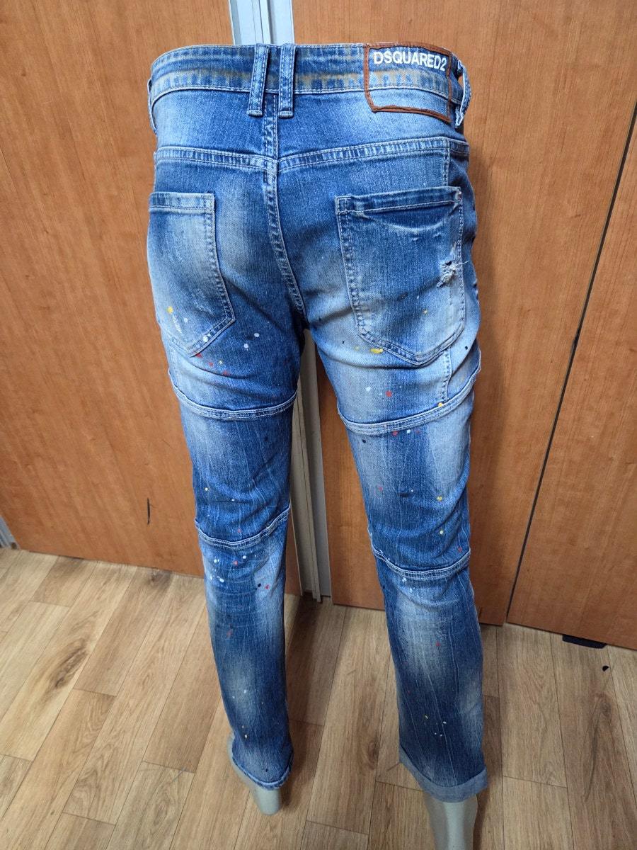 DSQUARED2디스퀘어드2스판페인팅청바지32입니다만약31에서32정도