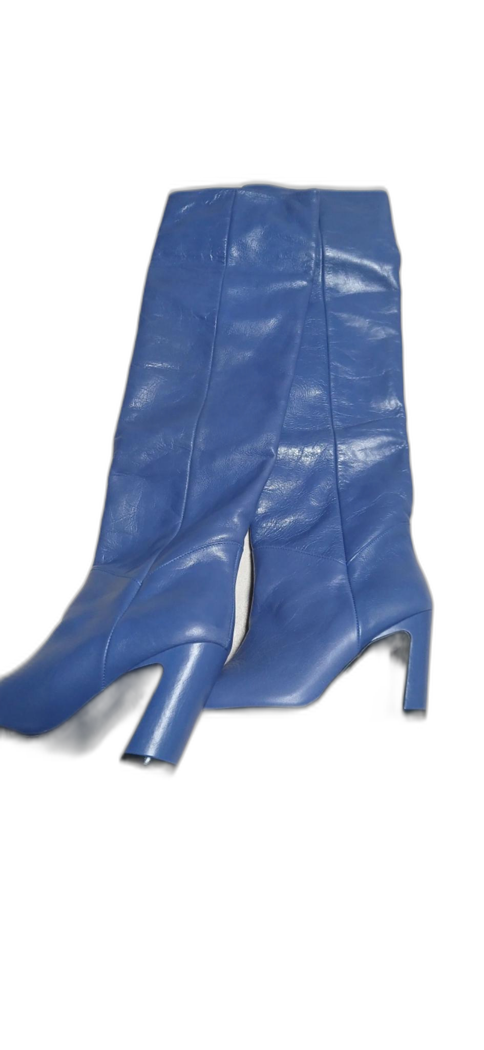 슈콤마보니 소가죽 무릎위롱부츠240