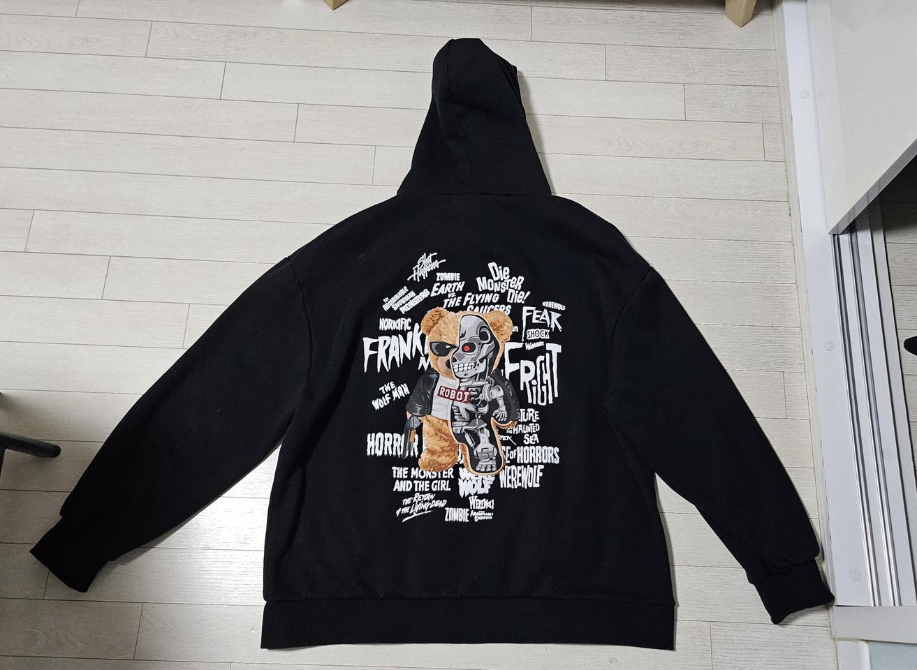 [XL]남성-기모 후드티(블랙)