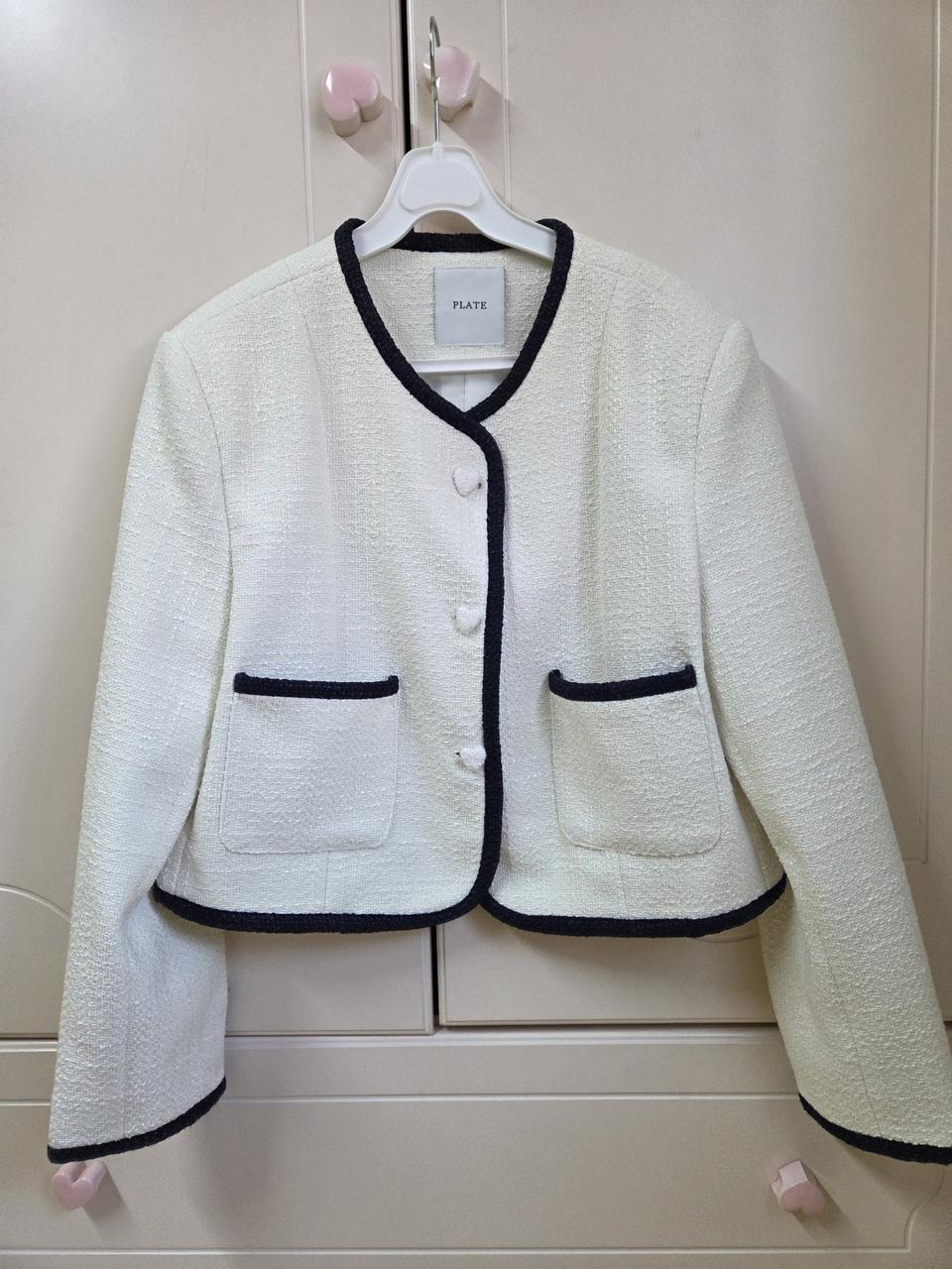 고퀄)플레이트 PLATE 트위드 자켓