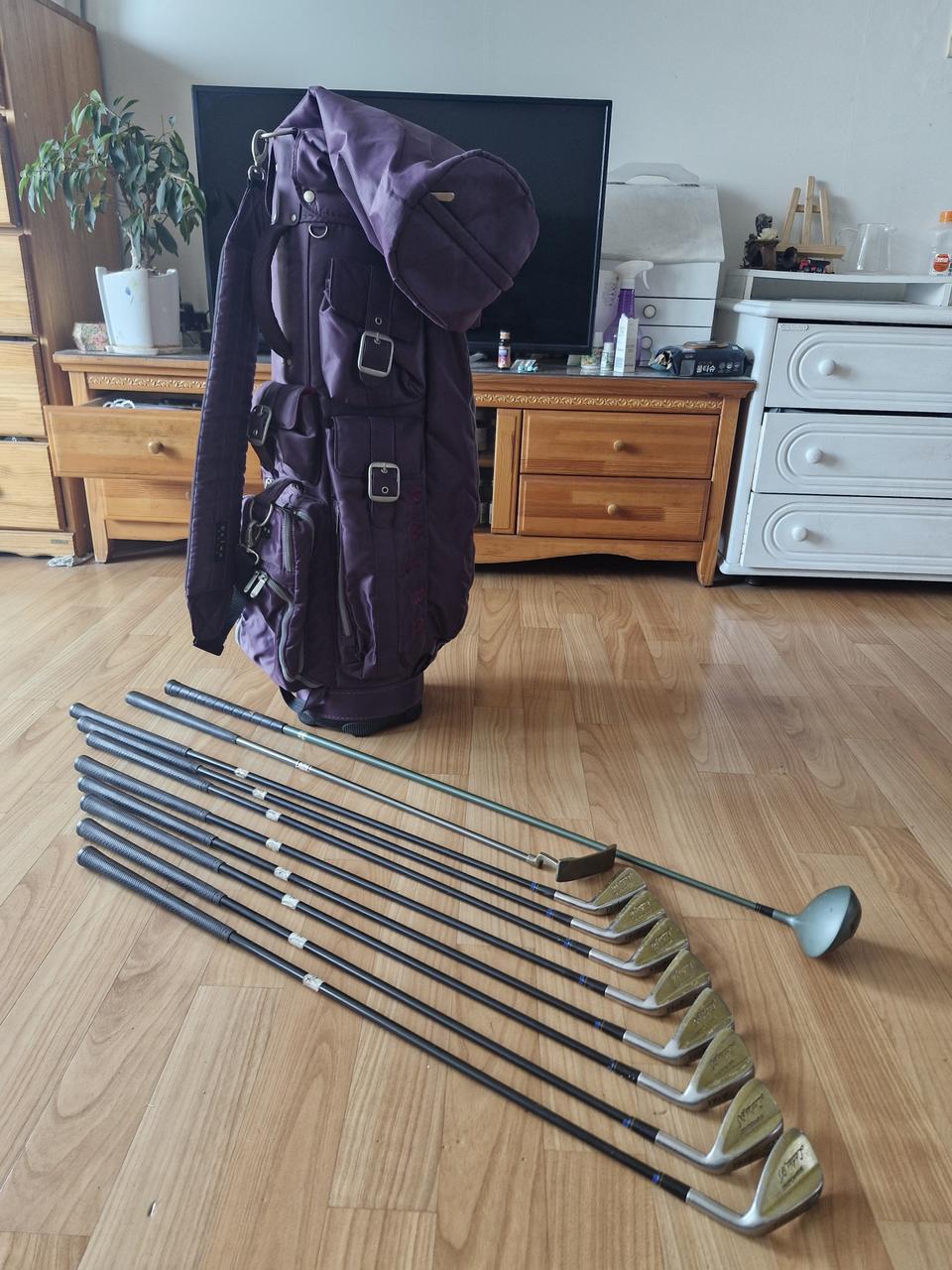 Daiwa 골프가방 골프백 캐디백 + 골프클럽 골프채 10개