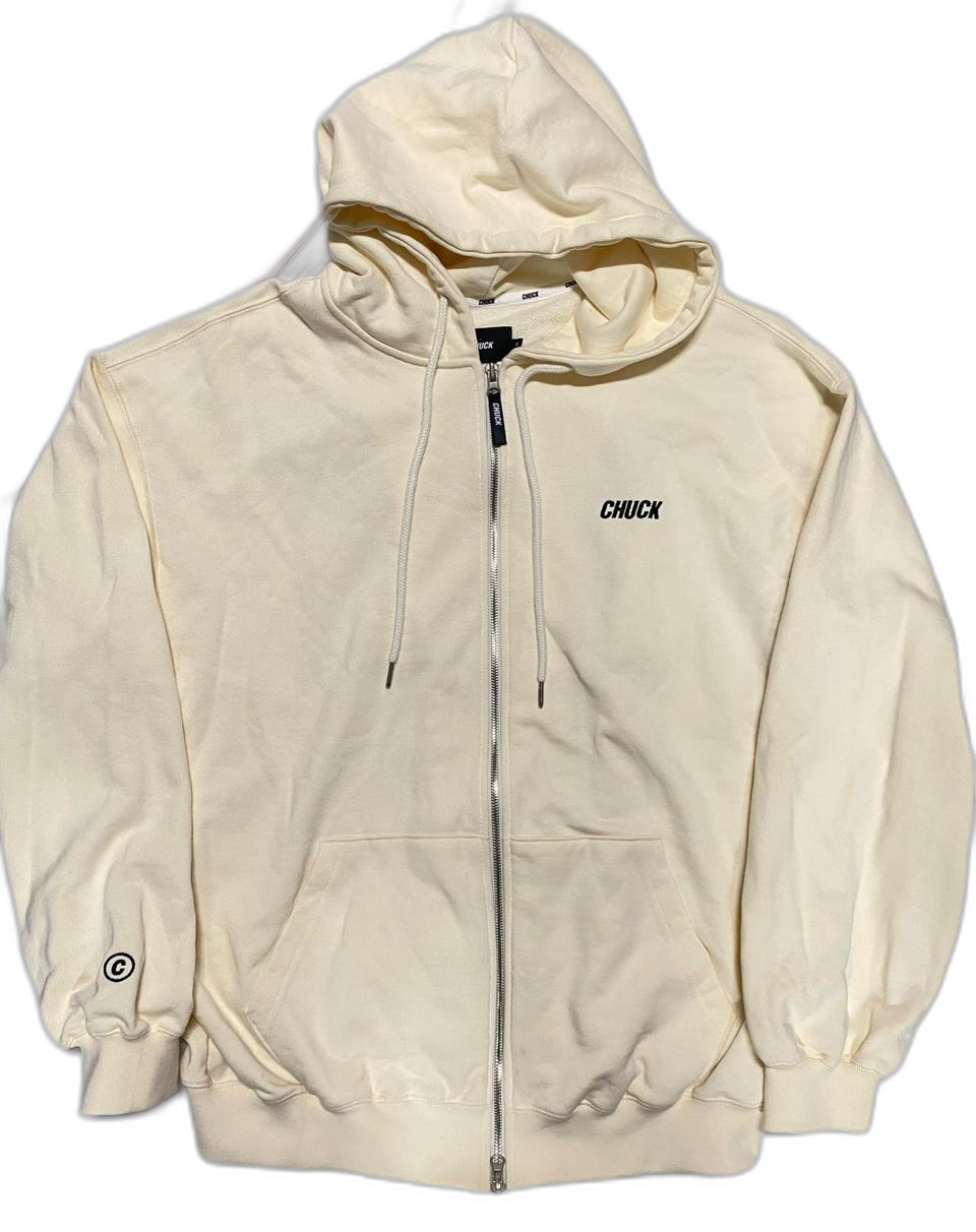 CHUCK 척 코리아 스몰로고 후드티 후디 베이지 2Way 풀집업