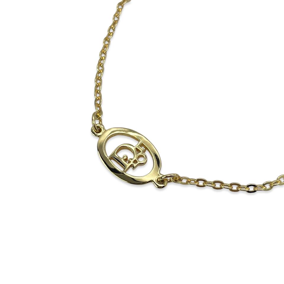 [정품] 디올 금장 써클 오블리크 참 팔찌