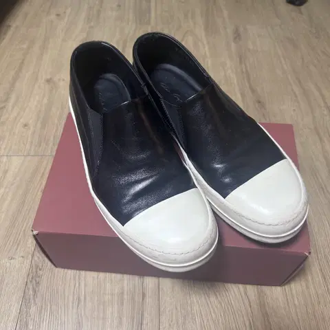 릭오웬스 반스 레더 슬립온 스니커즈