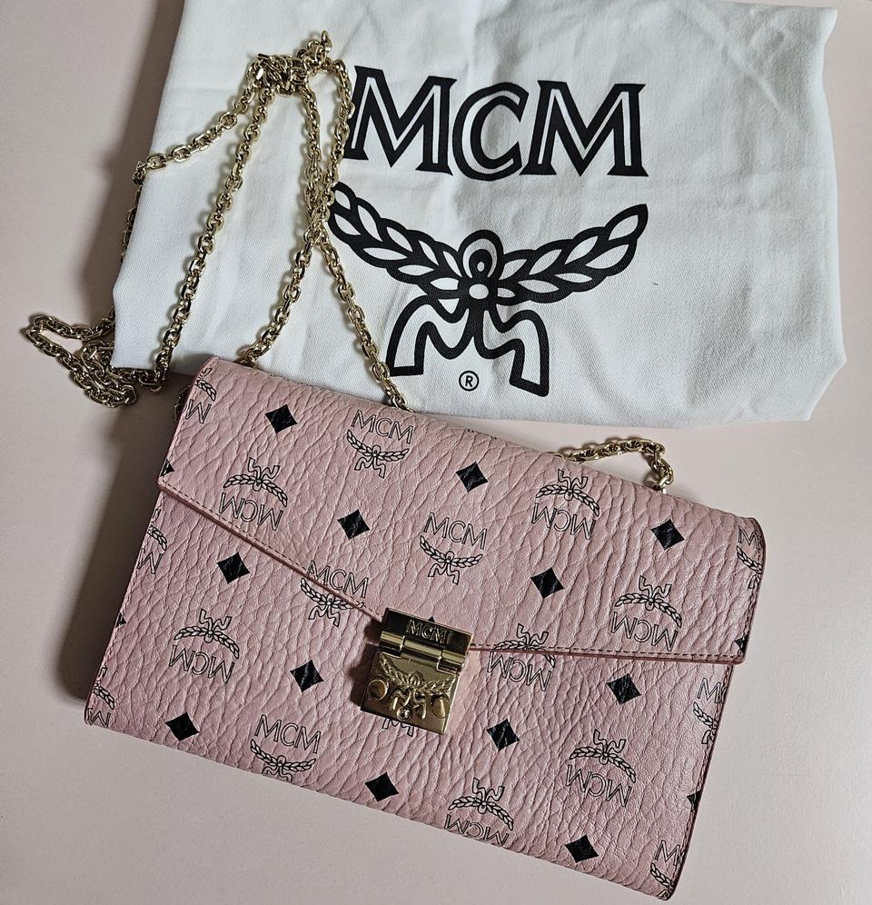 정품 MCM 핑크 트레이시 크로스백 새상품