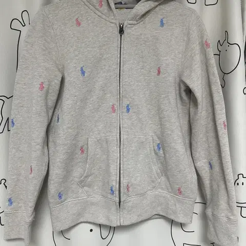 폴로 키즈 짚업 후드