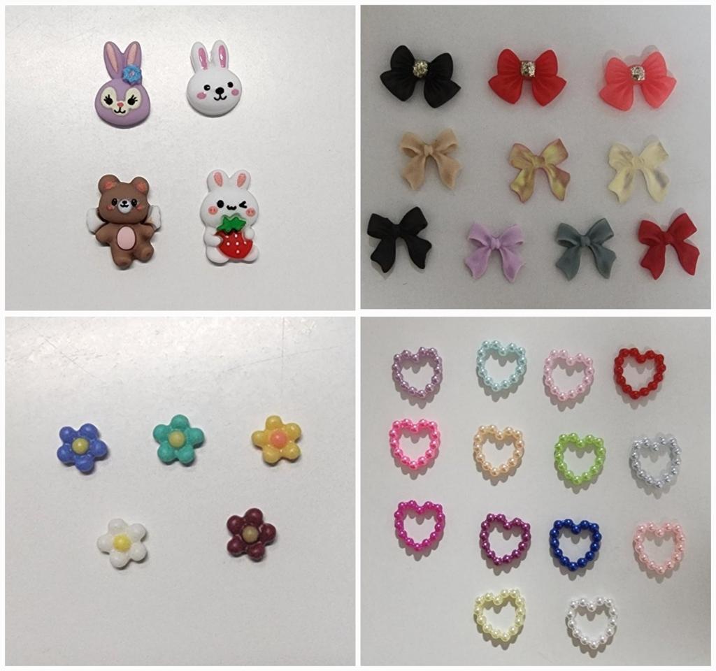 토끼 곰 리본 꽃 플라워 진주 하트 네일파츠 네일스톤 2000원씩