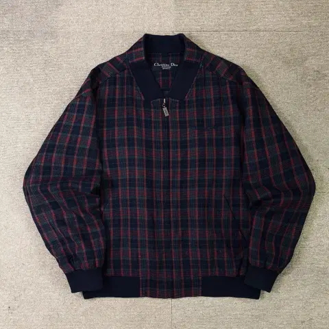 (정품) Christian Dior 90's 체크 블루종