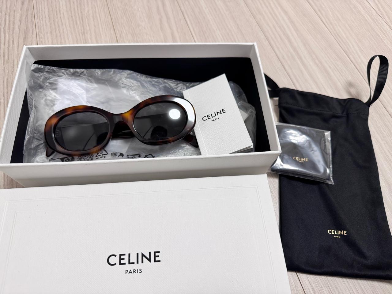 셀린느 트리옹프 01 선글라스 블론드하바나 호피 정가6