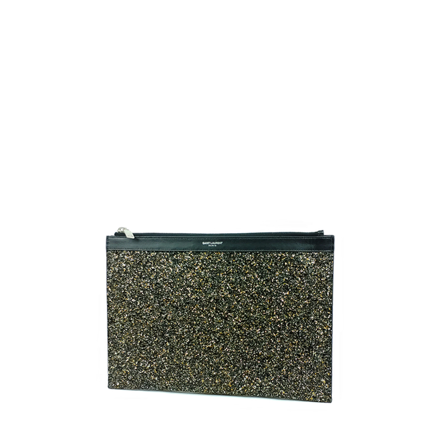[정품] YSL 생로랑 글리터 지퍼 중고 명품 클러치백
