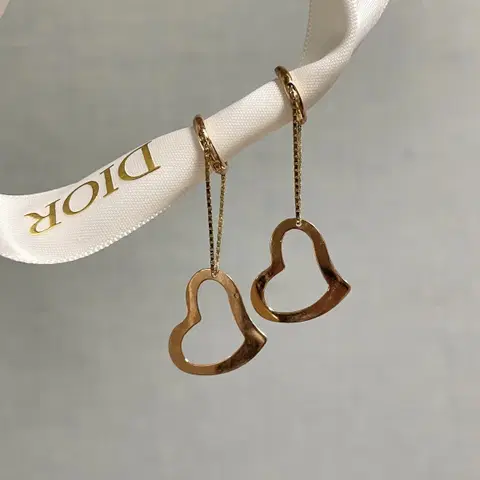 14k 하트 드롭 귀걸이