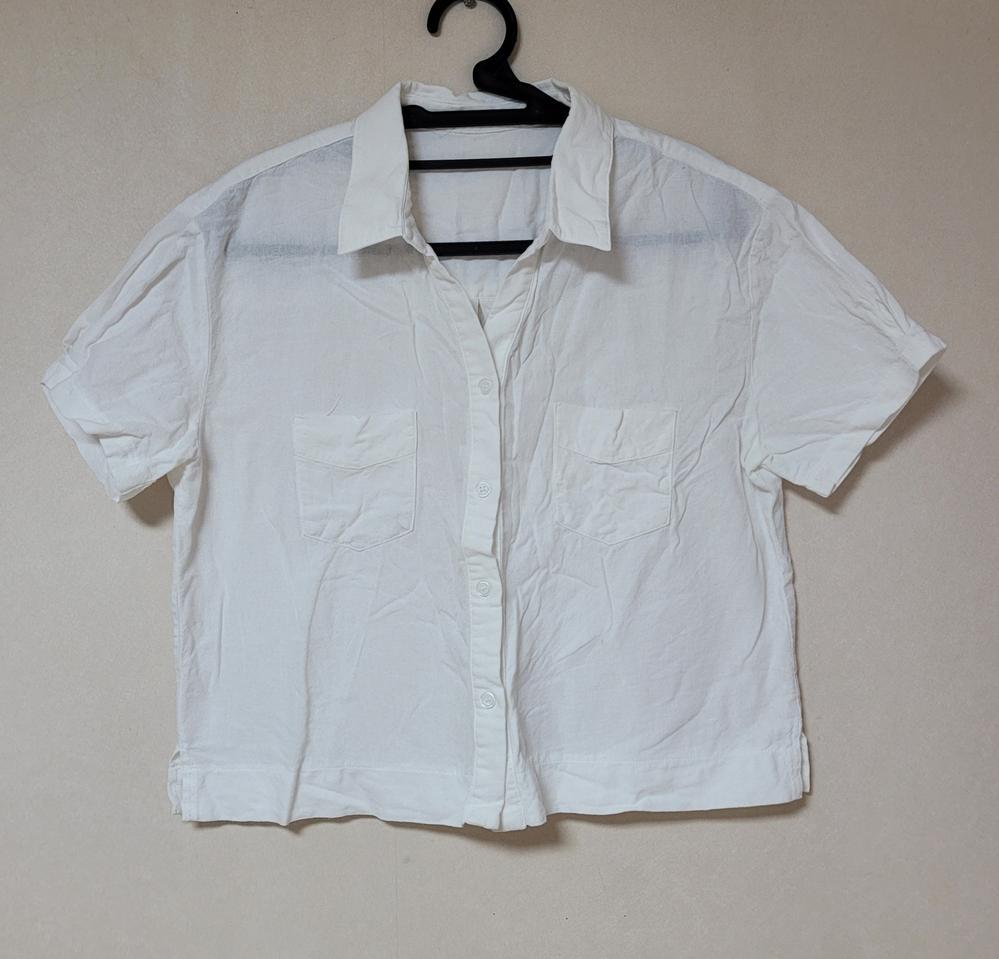 크롭셔츠 화이트 105