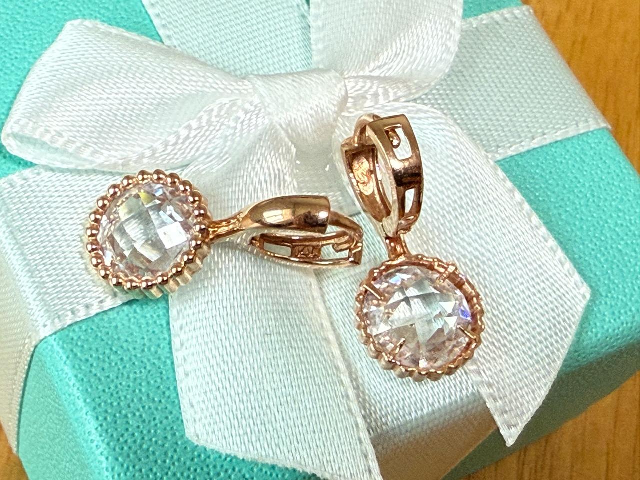 14k 양면큐빅 귀걸이