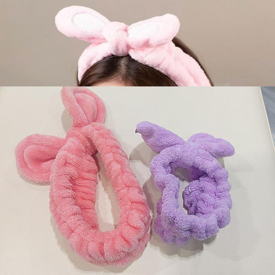 토끼 헤어밴드 세안밴드 머리띠 타월 극세사