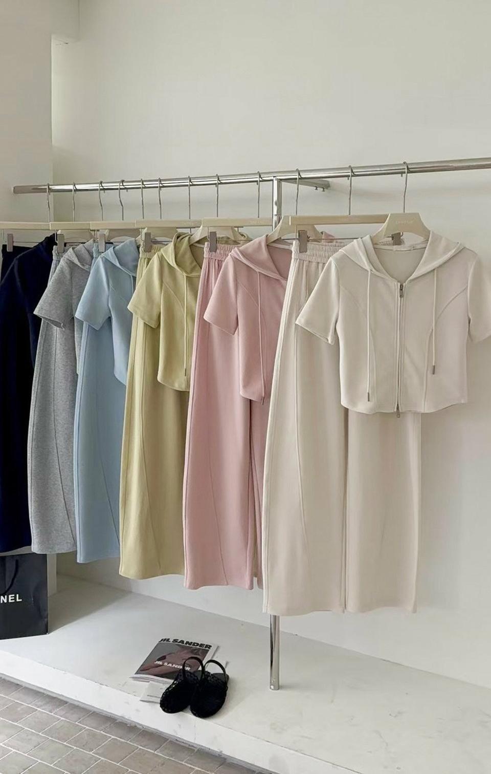 반소매후디세트