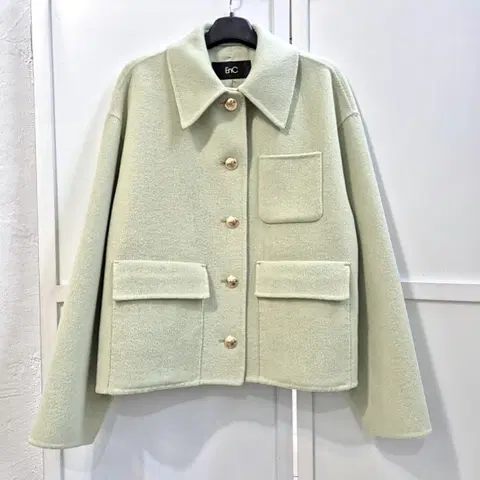 EnC 양모 캐시미어 핸드메이드 숏코트